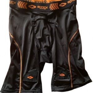 Shock Doctor Men's Compression Hockey Shorts black Cup  hook loop Size M